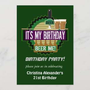 Bier ich Geburtstags-Party Einladungen
