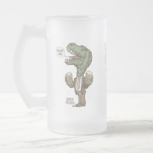 Bier ich T. Rex durch Mudge Studios Mattglas Bierglas