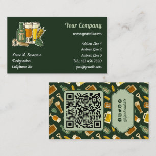 Bier Icons Business Card Visitenkarte