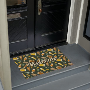 Bier Icons Muster Doormat Fußmatte