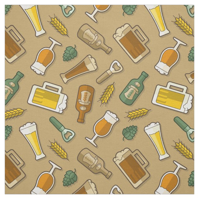 Bier Icons Muster Fabric Stoff (Muster)
