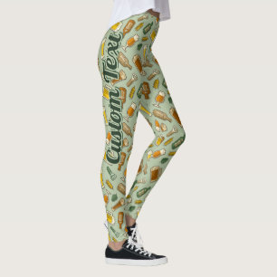 Bier Icons Muster Leggings