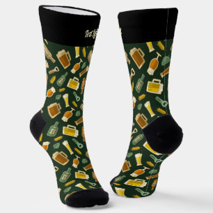 Bier Icons Muster Socken