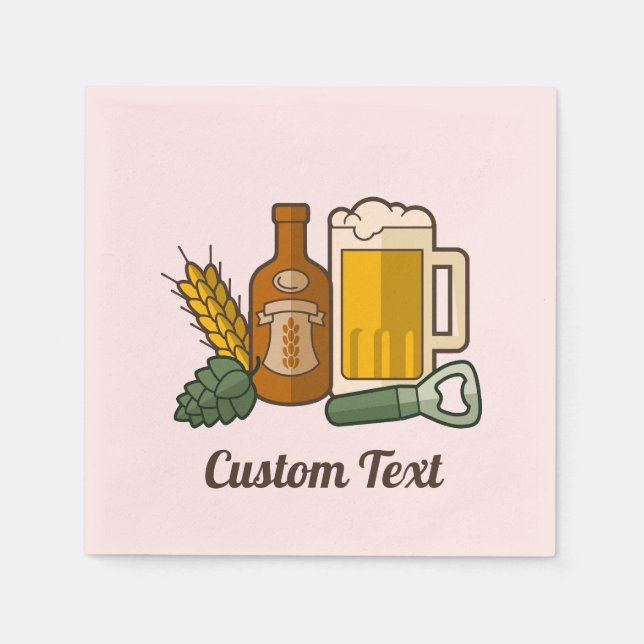 Bier Icons Napkins Serviette (Vorderseite)