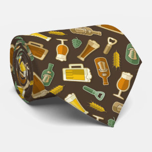 Bier Icons Pattern Neck Tie Krawatte