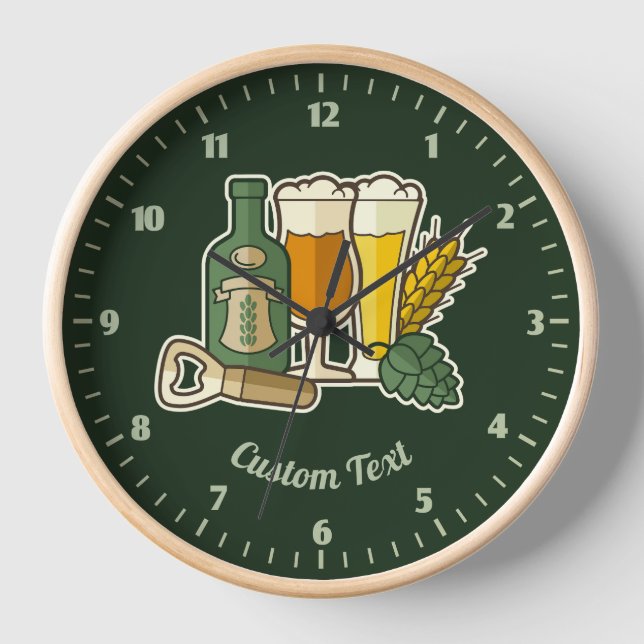 Bier Icons Uhr (Vorderseite)