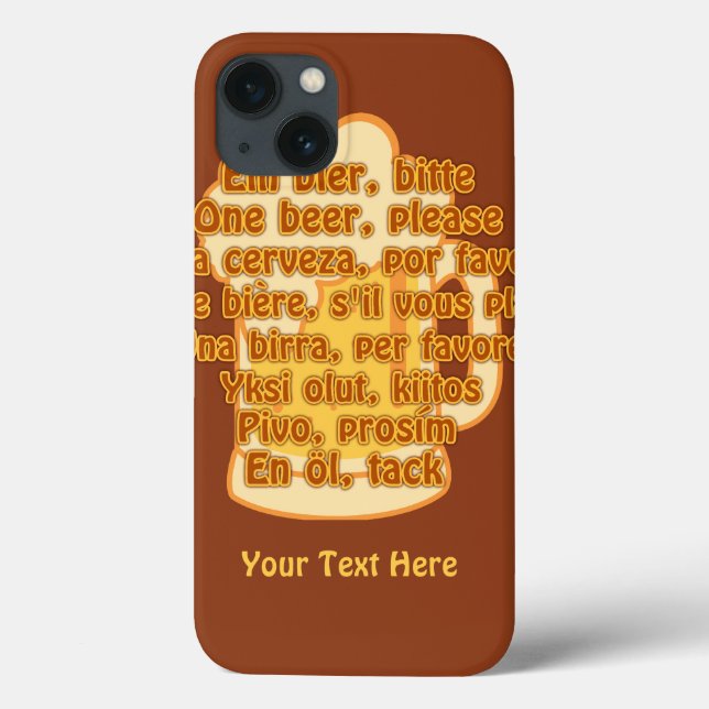 BIER in Sprachen, iPad-Fall Case-Mate iPhone Hülle (Rückseite)