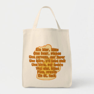 BIER in Sprachen Tasche - wählen Sie Stil & Farbe