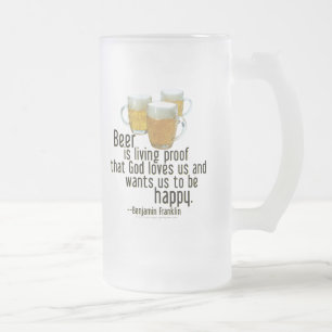 Bier ist Beweis (Franklin) Mattglas Bierglas