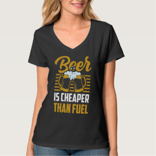 Bier ist billiger als Benzin-Benzinpreise Gaspumpe T-Shirt