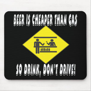 Bier ist billiger als Gas Mousepad