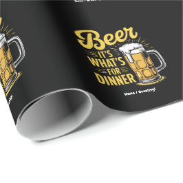 Bier ist das, was zum Abendessen zum Sonnentrinken Geschenkpapier