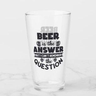 Bier ist die Antwort Glas