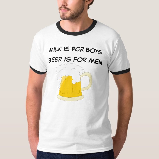 Bier ist für Männer T-Shirt (Vorderseite)