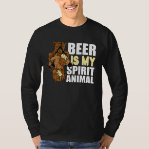 Bier ist mein Geist, Tier Bier trinken Viking T-Shirt