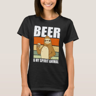 Bier ist mein Seelentier Bier trinkendes Faultie T-Shirt