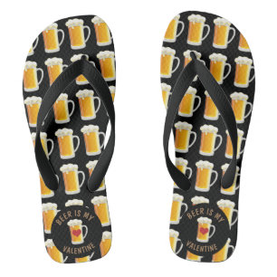 Bier ist mein Valentin Flip Flops