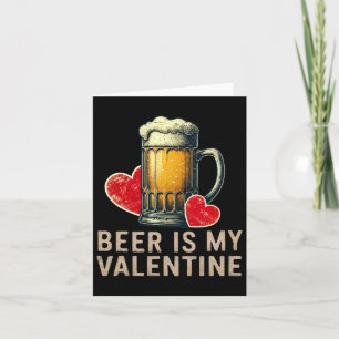 Bier ist mein Valentine Vintag Biergles Hearts Des Karte