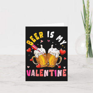 Bier ist mein Valentinstag-Herzen passender Trinke Dankeskarte