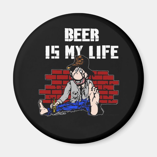 Bier ist meine Lebensmagnete Magnet (Vorne)