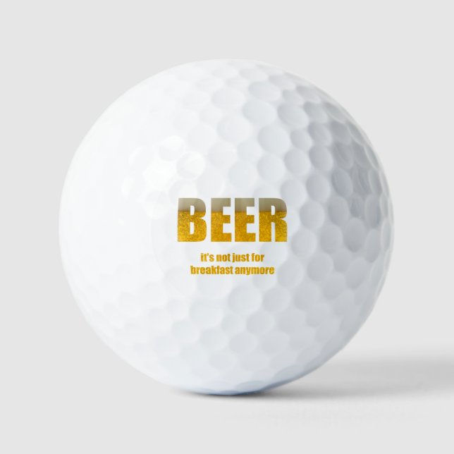 Bier ist nicht nur zum Frühstück noch mehr Golfball (Vorderseite)