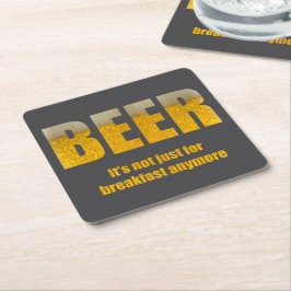 Bier ist nicht nur zum Frühstück Rechteckiger Pappuntersetzer