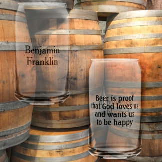 Bier ist Proof Ben Franklin Quote Fun Dosenglas
