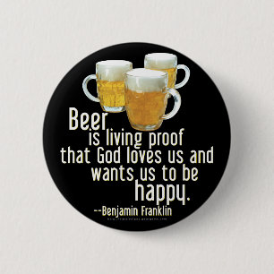 Bier ist Proof (Franklin) Button