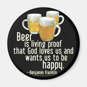 Bier ist Proof (Franklin) Magnet
