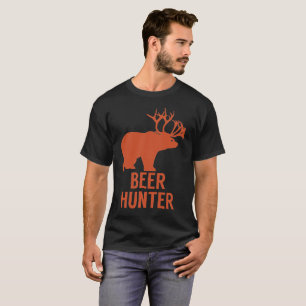 Bier-Jäger-Bärn-liebes Korn-Karibu-lustiger Humo T-Shirt
