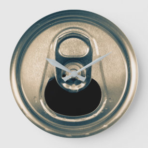 Bier kann Pop Top Bier Drinker Man Höhle Große Wanduhr