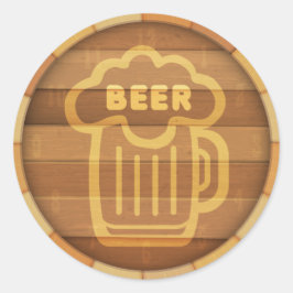 Bier Keg Runder Aufkleber