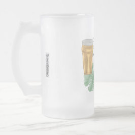 Bier & Kleeblatt/irisches Sprichwort Mattglas Bierglas