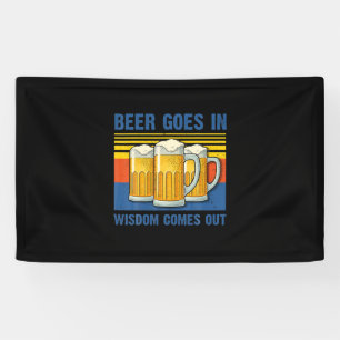Bier kommt in Weisheit zum Vintagen Geburtstag. Banner