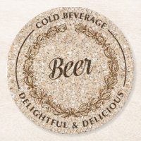 Bier-Kork Papier-Untersetzer
