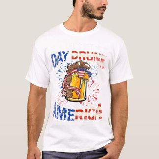 Bier Lass's Get Day Betrunken für Amerika 4. Juli T-Shirt
