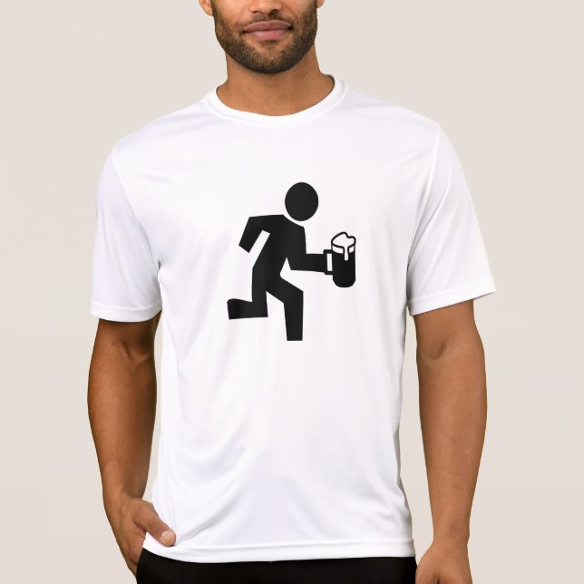 Bier-Läufer - Follow-meTechnologie T-Shirt (Vorderseite)