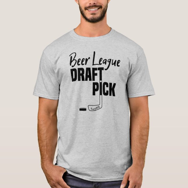 Bier League Hockey Draft Pick T-Shirt (Vorderseite)