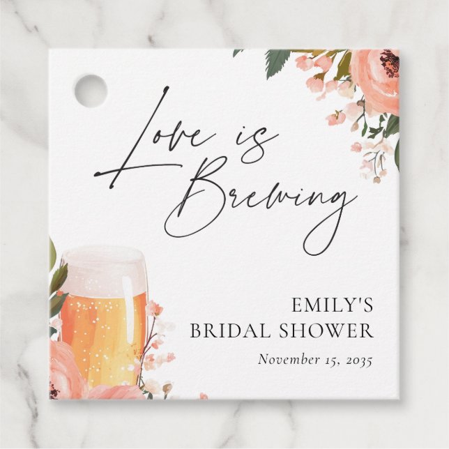 Bier Liebe Braut Brautparty Geschenkanhänger (Vorderseite)
