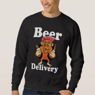 Bier-Lieferung-Trink-Affe-Festival Sweatshirt