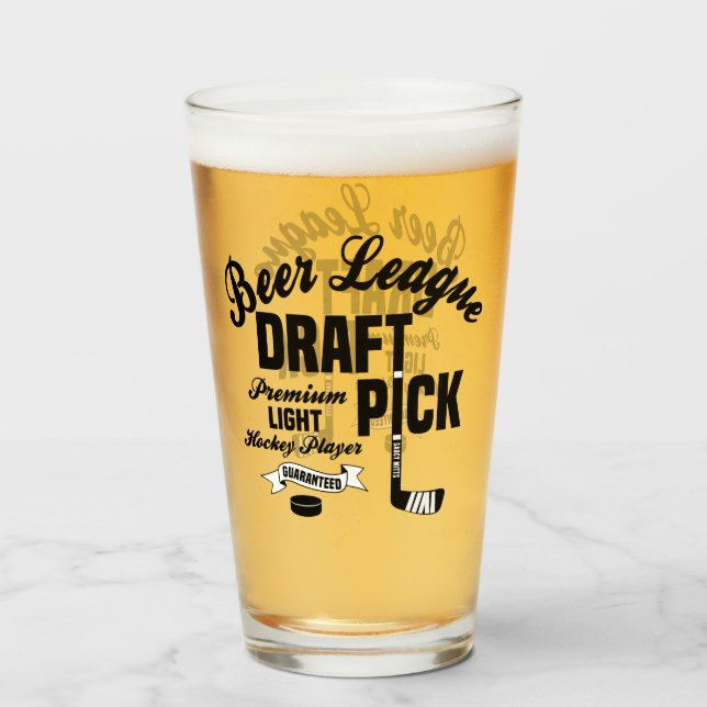 Bier-Liga-Hockey-Draft-Pick-erstklassiger heller Glas (Vorne (Gefüllt))