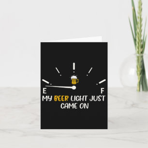 Bier Light kam einfach auf Bierbraut Vater Funny V Karte