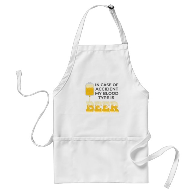 Bier Lover Gift Mein Bluttyp ist Biergeschenk Schürze (Vorne)