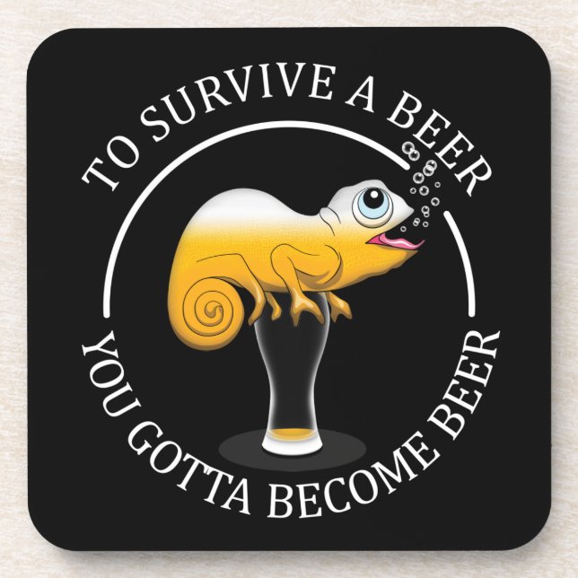 Bier Lover's Funny Zitat - Bier Getränkeuntersetzer (Vorderseite)