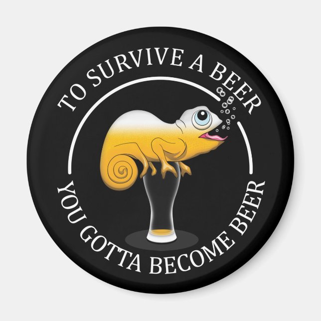 Bier Lover's Funny Zitat - Bier Magnet (Vorne)