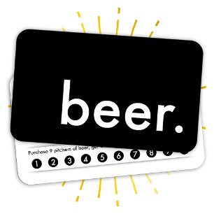 Bier. LoyalitätsLochkarte Treuekarte