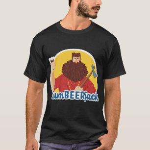 Bier LumBEERjack Bearded Lumberjack Beer Drinker T-Shirt