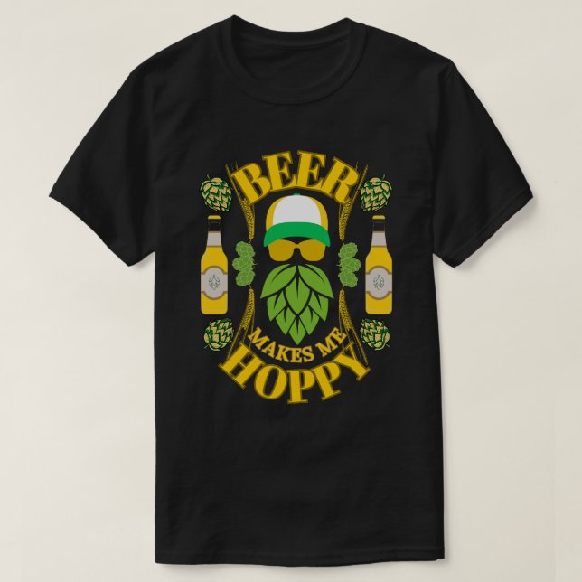 Bier Macht Mich Fröhlich T-Shirt (Design vorne)
