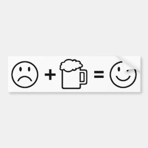 Bier macht mich glücklich! autoaufkleber