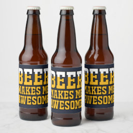 Bier macht mich großartig bierflaschenetikett